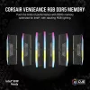 CORSAIR 32 GB DDR5 (2x16 GB) DRAM 6400 MT/s CL32 Vengeance RGB atminties rinkinys – juoda