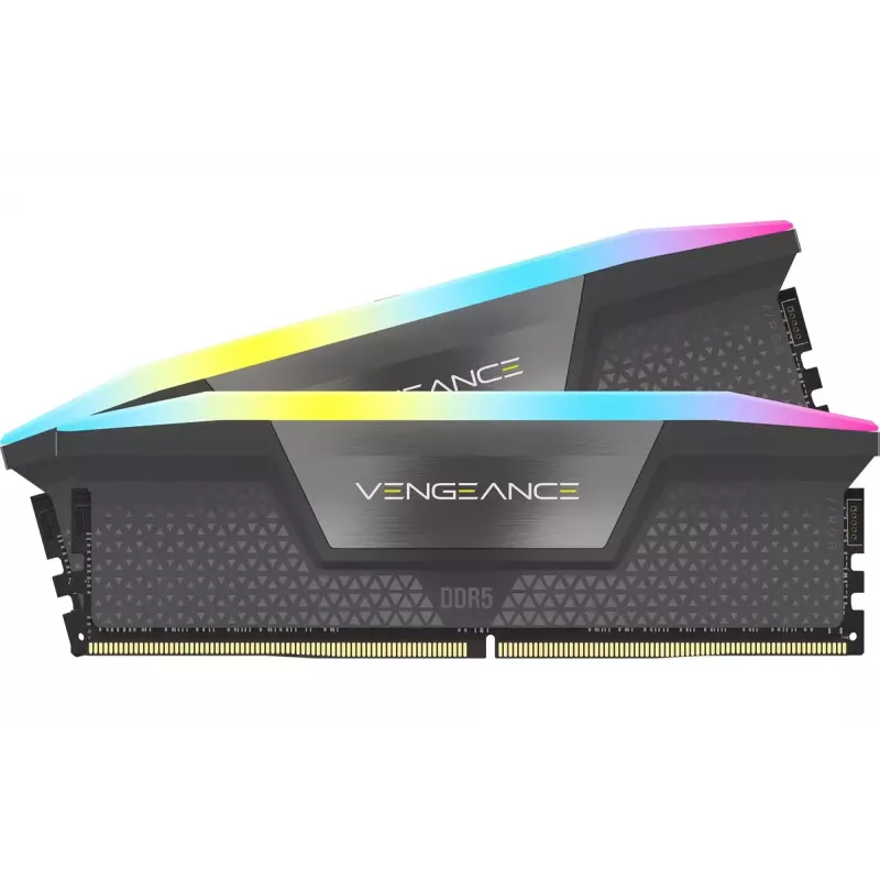 CORSAIR Vengeance RGB 32GB (2x16GB) DDR5 6400MHz CL32 atminties rinkinys juodas