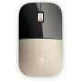 Belaidė pelė HP Z3700 Gold, ambidekstrinė, optinė, RF belaidė, 1200 DPI, auksinė