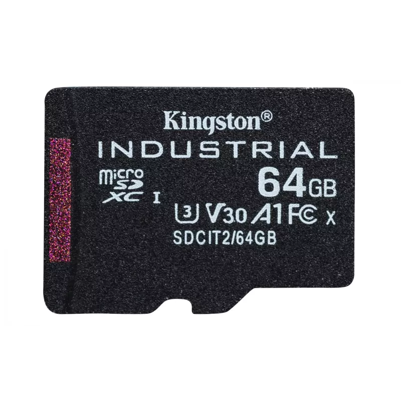 Kingston Technology 64GB microSDXC Industrial C10 A1 pSLC kortelė su SD adapteriu