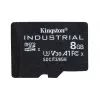 Kingston Technology 8GB microSDHC Industrial C10 A1 pSLC kortelė su SD adapteriu