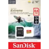 WESTERN DIGITAL Extreme microSDXC 64GB SD adapteris, skirtas veiksmo kameroms ir dronams, 170MB/s skaitymas, 80MB/s rašymas, A2, C10, V30, UHS-I, U3