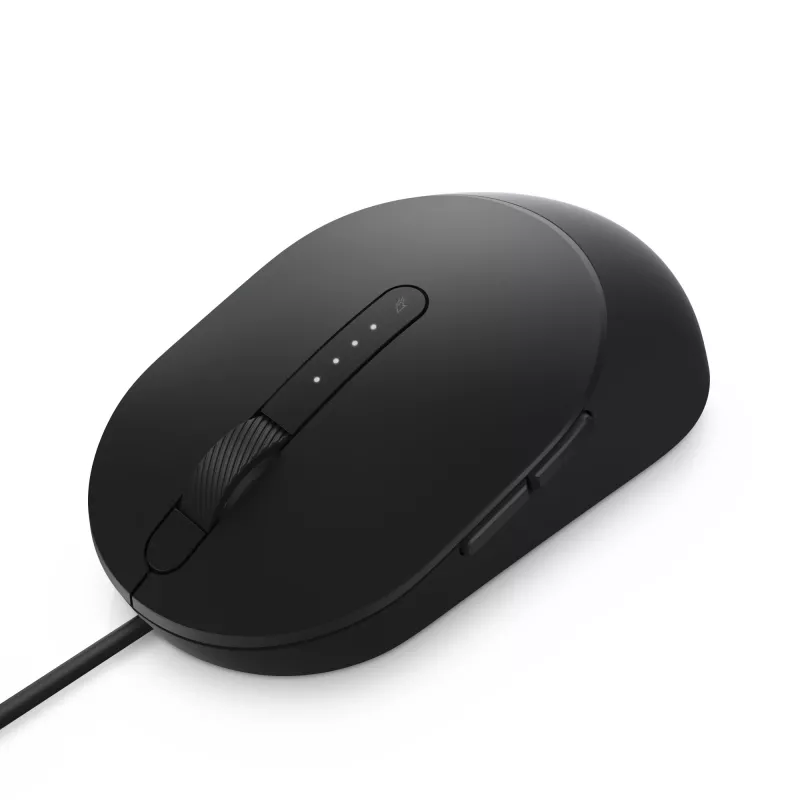 DELL Pro Wired Mouse MS3220 – laidinis pelė, juoda, ambidekstrinė, lazerinė, USB-A, 3200 DPI, 2 ms