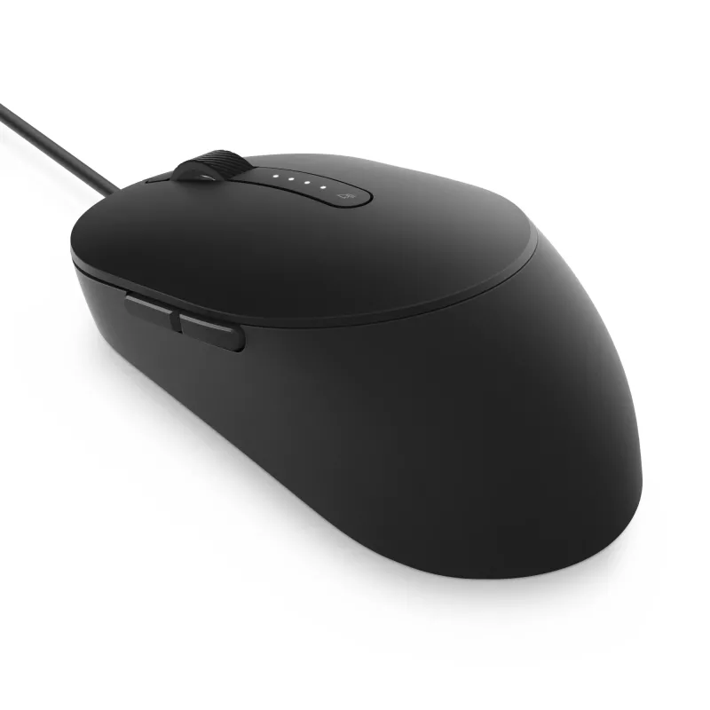 DELL Pro Wired Mouse MS3220 – laidinis pelė, juoda, ambidekstrinė, lazerinė, USB-A, 3200 DPI, 2 ms