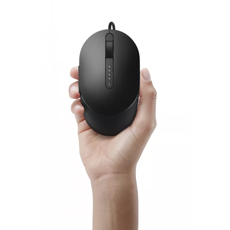 DELL Pro Wired Mouse MS3220 – laidinis pelė, juoda, ambidekstrinė, lazerinė, USB-A, 3200 DPI, 2 ms