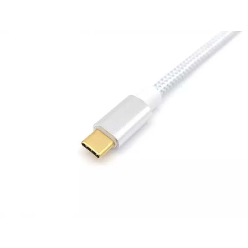 Equip USB 3.2 Gen 2 Type-C į C laidas, 1 m, 5A, sidabrinis/baltas
