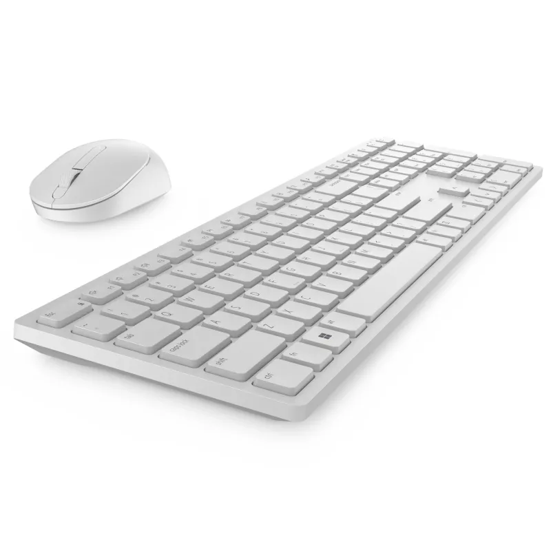 DELL KM5221W-WH Belaidis klaviatūros ir pelės rinkinys, QWERTZ vokiškas išdėstymas, balta