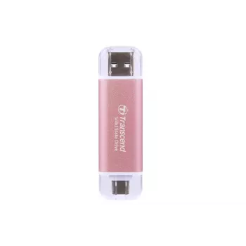 TRANSCEND ESD310P - 512GB nešiojamas SSD - USB Type-A / USB Type-C - rožinė