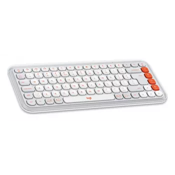 Logitech POP Icon Combo belaidė klaviatūra ir pelė, QWERTY US International, oranžinė-balta