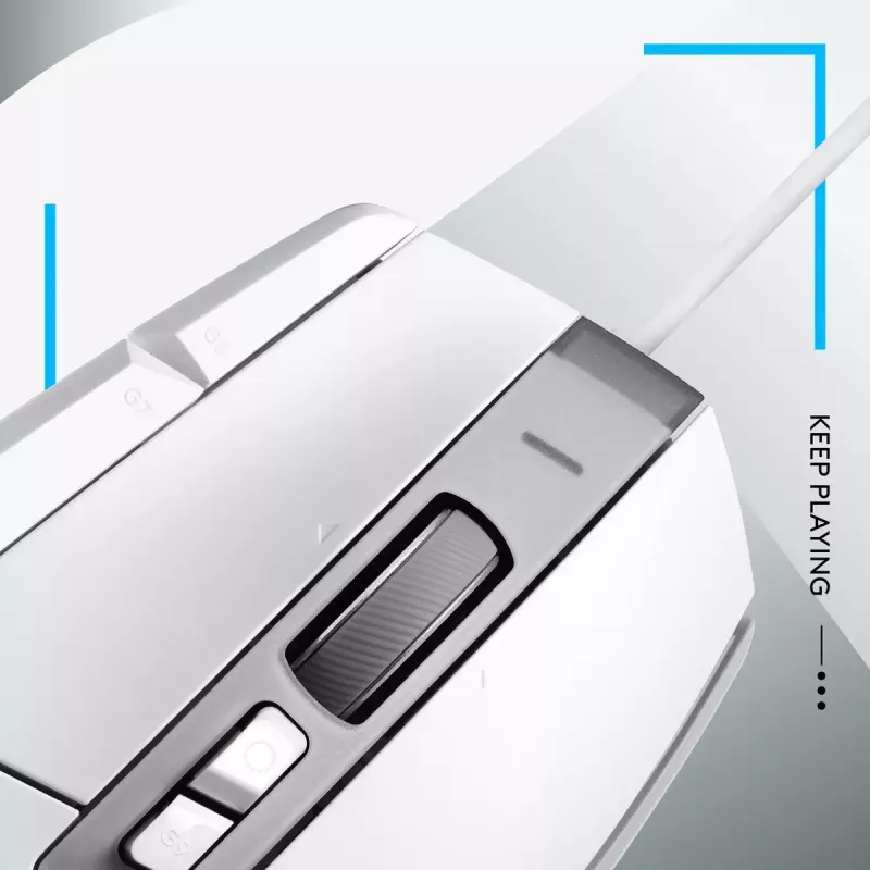 LOGITECH G502 X žaidimų pelė – USB – balta