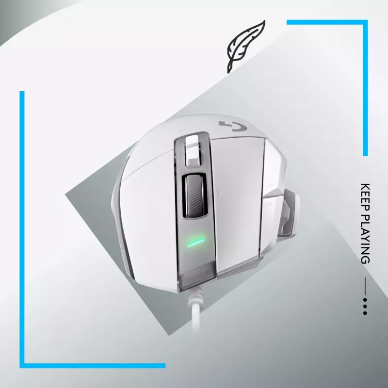 LOGITECH G502 X žaidimų pelė – USB – balta