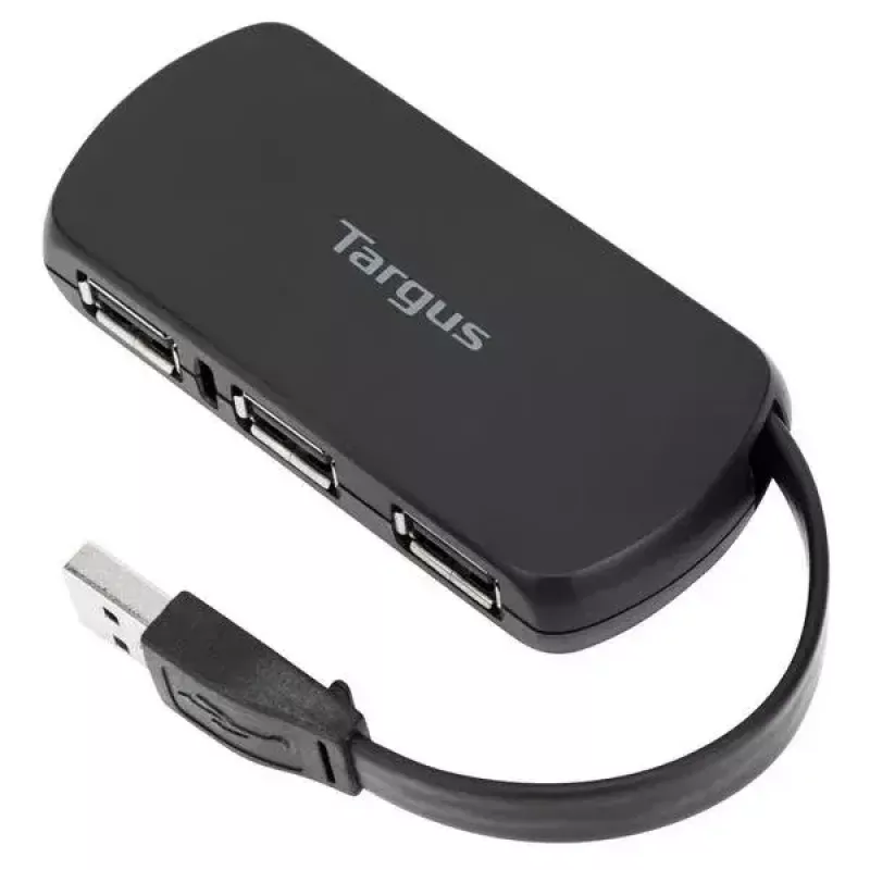 Targus ACH114EU USB 2.0 4 prievadų kompaktiškas juodas USB šakotuvas