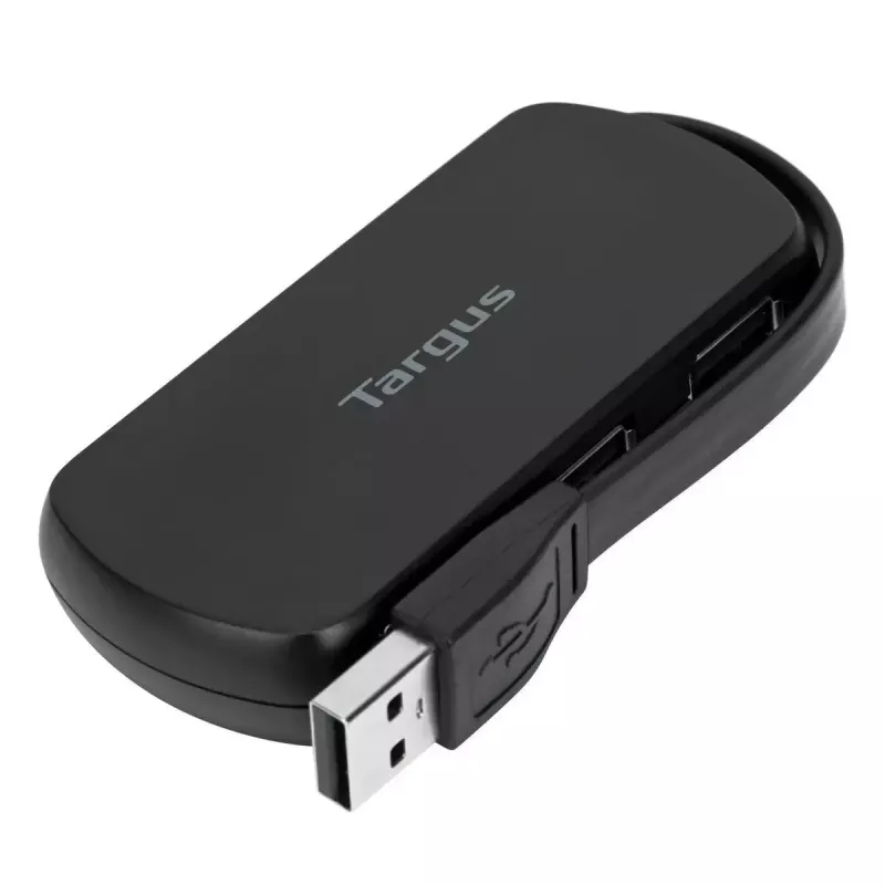 Targus ACH114EU USB 2.0 4 prievadų kompaktiškas juodas USB šakotuvas