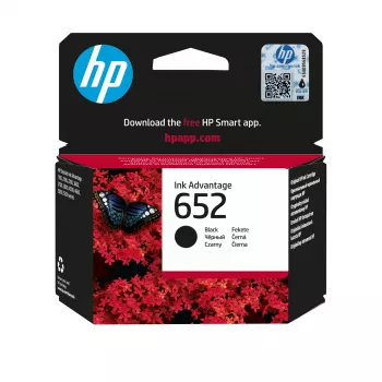 HP 652 Original juoda rašalo kasetė