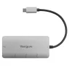 Targus ACH226EU USB-C į 4 USB-A 3.0 šakotuvas, sidabrinis