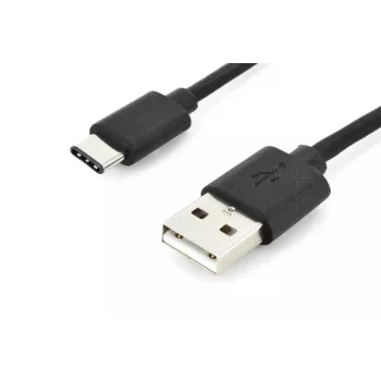 DIGITUS ASSMANN USB Type-C laidinis kabelis, C tipo kištukas į A tipo kištuką, 1 m, 3A, 480 Mbps, USB 2.0, juodos spalvos
