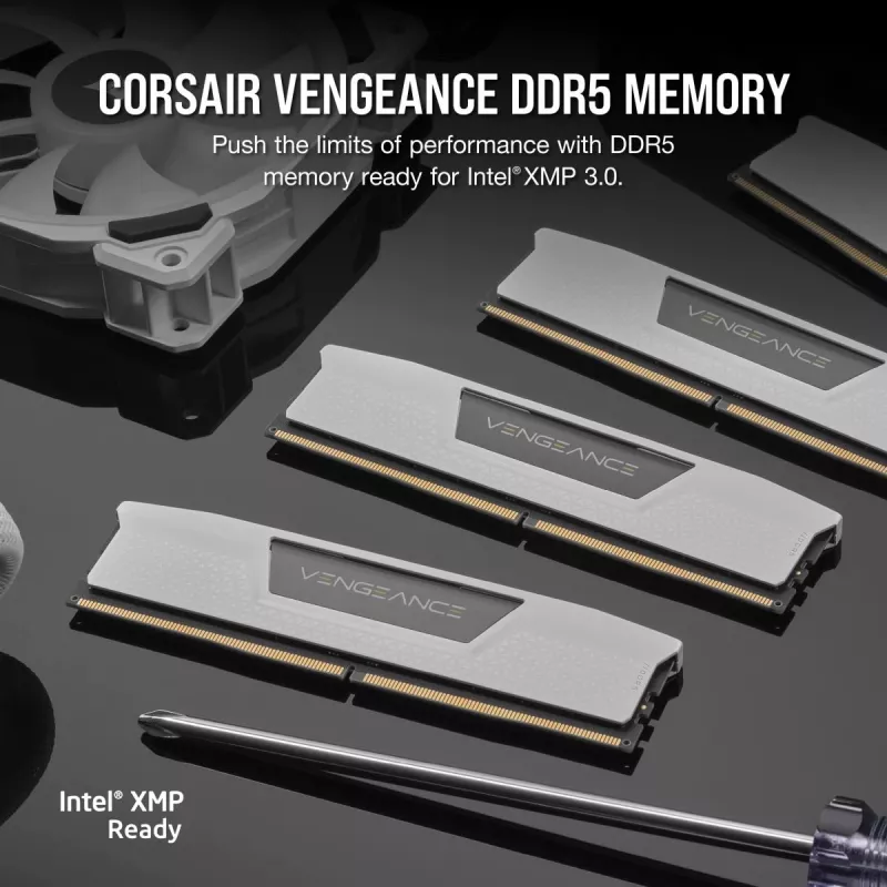 CORSAIR Vengeance 32GB (2x16GB) DDR5 6000MHz CL36 atminties rinkinys baltas