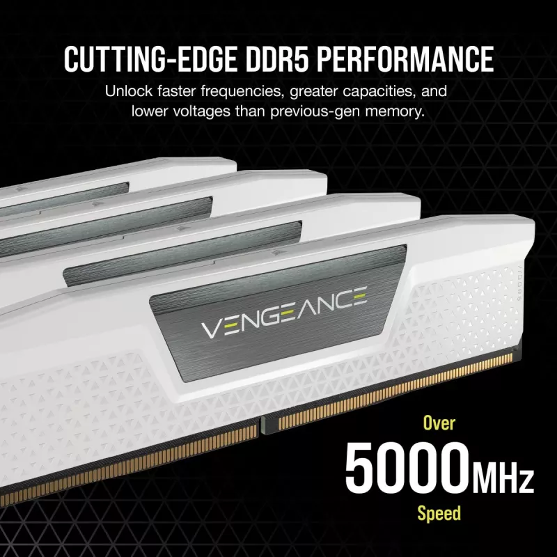 CORSAIR Vengeance 32GB (2x16GB) DDR5 6000MHz CL36 atminties rinkinys baltas