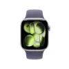 APPLE Watch Series 11 GPS + Cellular 42 mm sidabrinis aliuminio korpusas su purpurinio rūko sportine juostele S/M