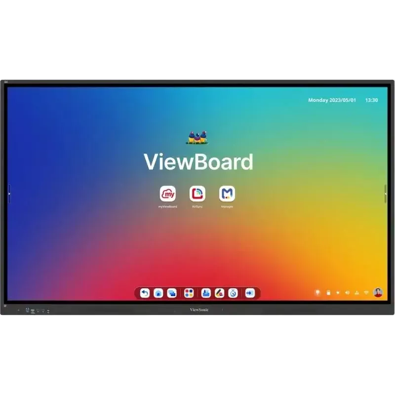 ViewSonic IFP7534 interaktyvi lenta 190,5 cm (75 colių) 3840 x 2160 pikselių Liečiamas ekranas Juoda