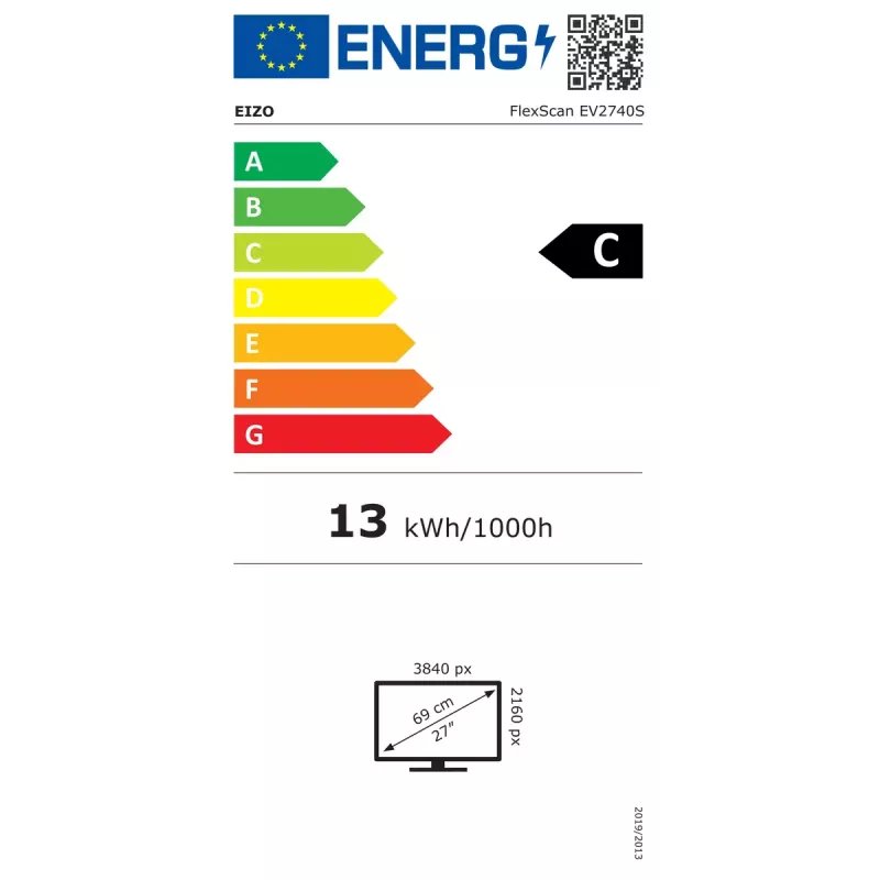 Monitorius EIZO FlexScan EV2740S-WT 68,6 cm (27 colių) 4K Ultra HD LCD baltas