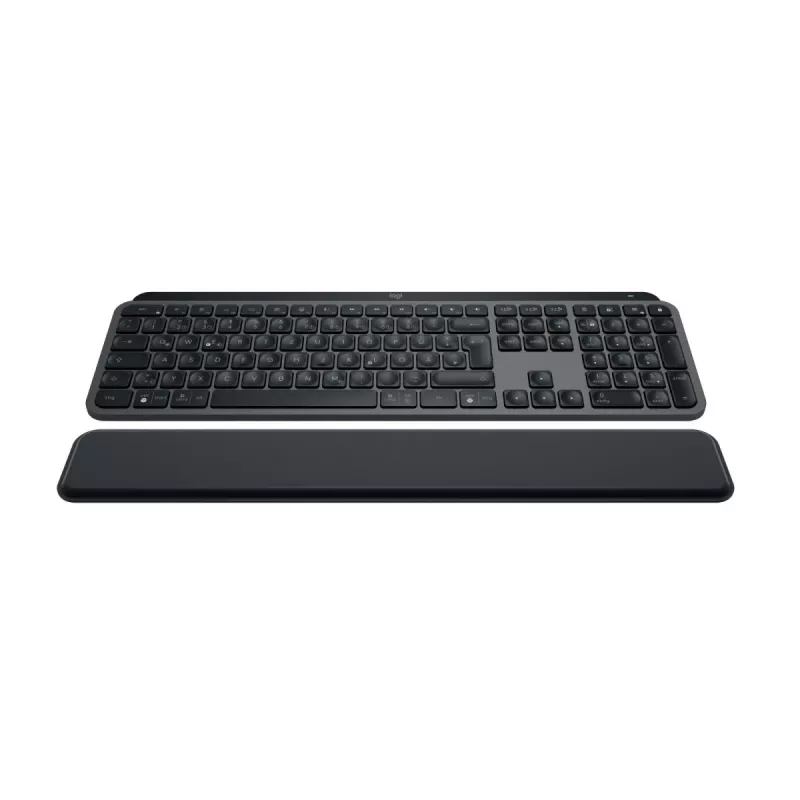 LOGITECH MX Keys S belaidė klaviatūra Graphite su delno atrama Qwertz Deutsch