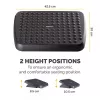 Pėdų atrama Fellowes Standard ergonominė po stalu, juoda, reguliuojamo aukščio, 330 mm plotis
