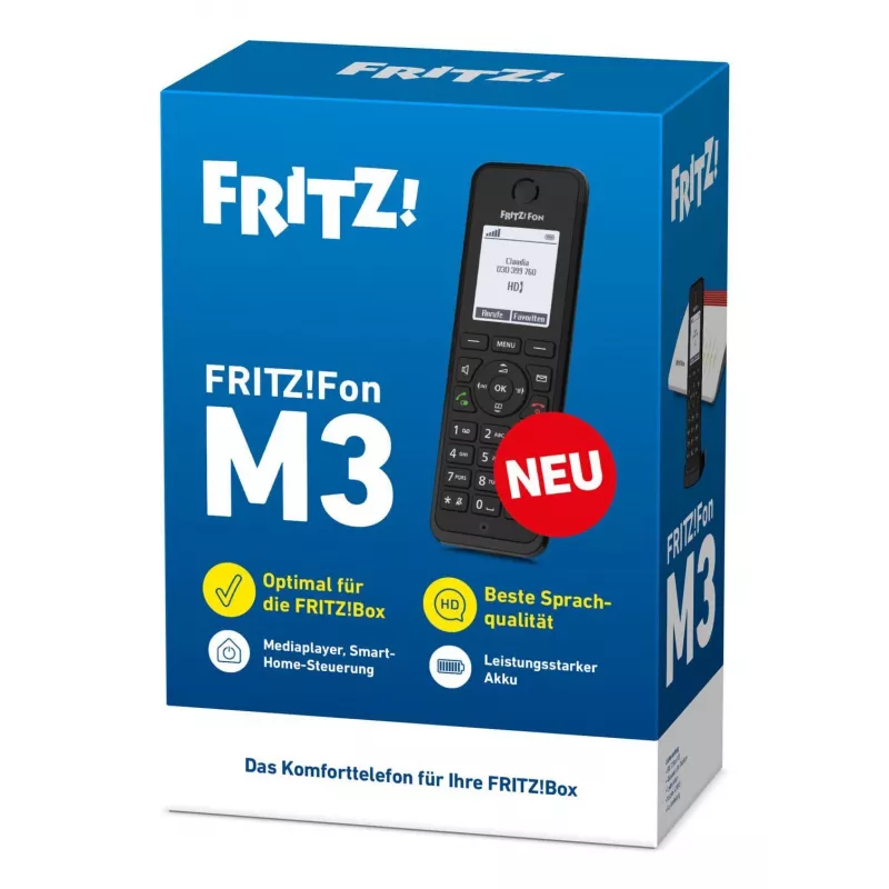 DECT belaidis ragelis FRITZ!Fon M3, juodas