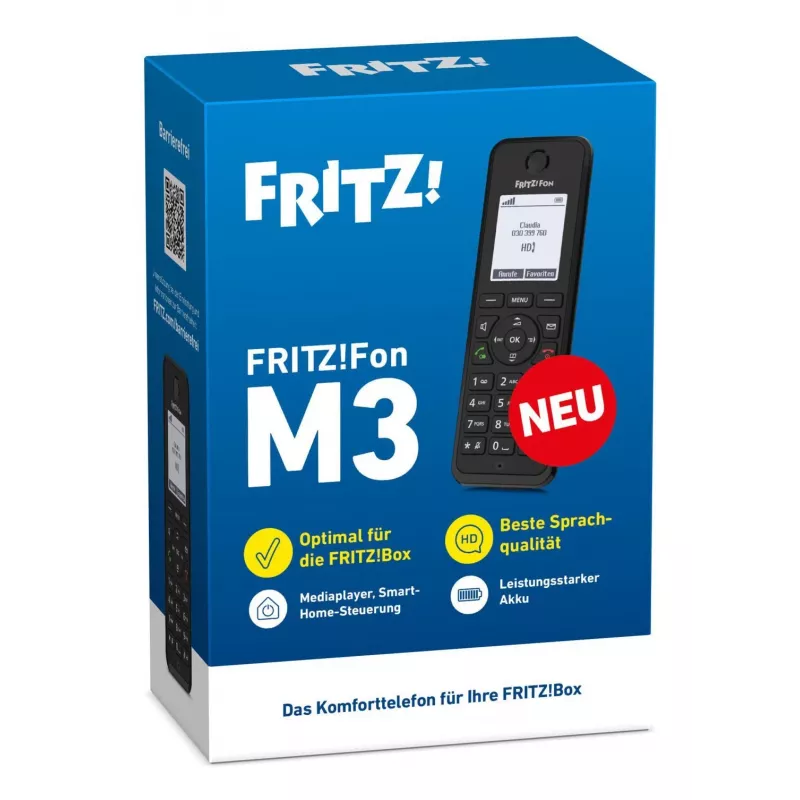 DECT belaidis ragelis FRITZ!Fon M3, juodas