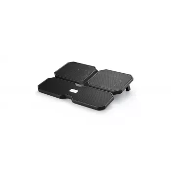 Aušinimo stovas DeepCool MULTI CORE X6 – 4 ventiliatoriai, 15,6 col. nešiojamiesiems kompiuteriams, USB maitinimas, 380×295×24 mm, 2 USB prievadai