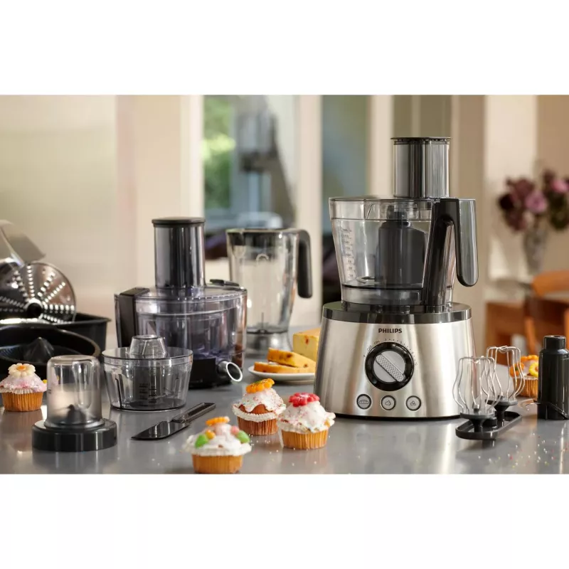 Virtuvinis kombainas Philips HR7778/00 3,4 L dubuo, 1300 W, 32 funkcijos, 12 greičių, nerūdijantis plienas