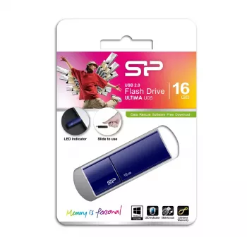 USB atmintukas Silicon Power 16 GB USB Type-A 2.0 Ultima U05 mėlynas