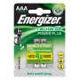 Įkraunama baterija Energizer Power Plus AAA NiMH 1,2 V, 2 vnt., 44,5 mm x 10,5 mm, 11 g