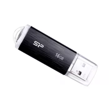 SILICON POWER Ultima U02 - 16GB USB atmintukas - USB 2.0 - Juodas (min. užsakymo kiekis: 30)