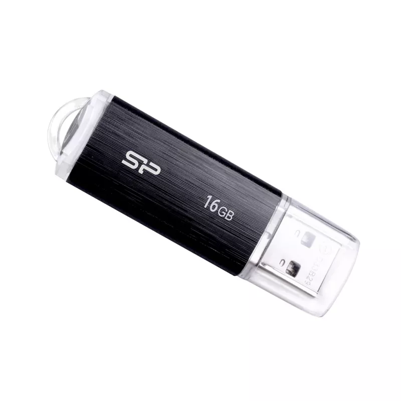SILICON POWER Ultima U02 - 16GB USB atmintukas - USB 2.0 - Juodas (min. užsakymo kiekis: 30)