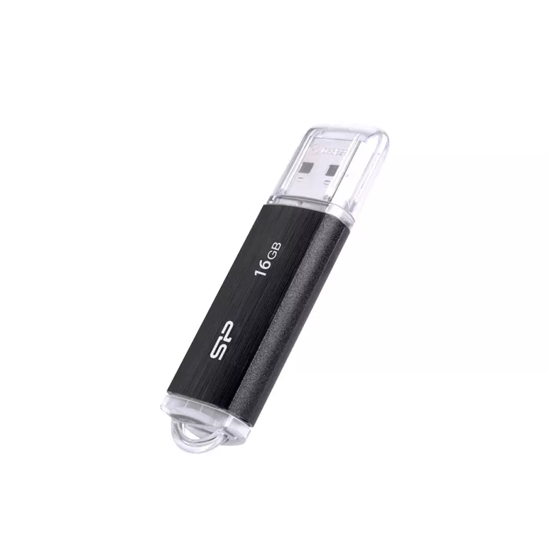 SILICON POWER Ultima U02 - 16GB USB atmintukas - USB 2.0 - Juodas (min. užsakymo kiekis: 30)