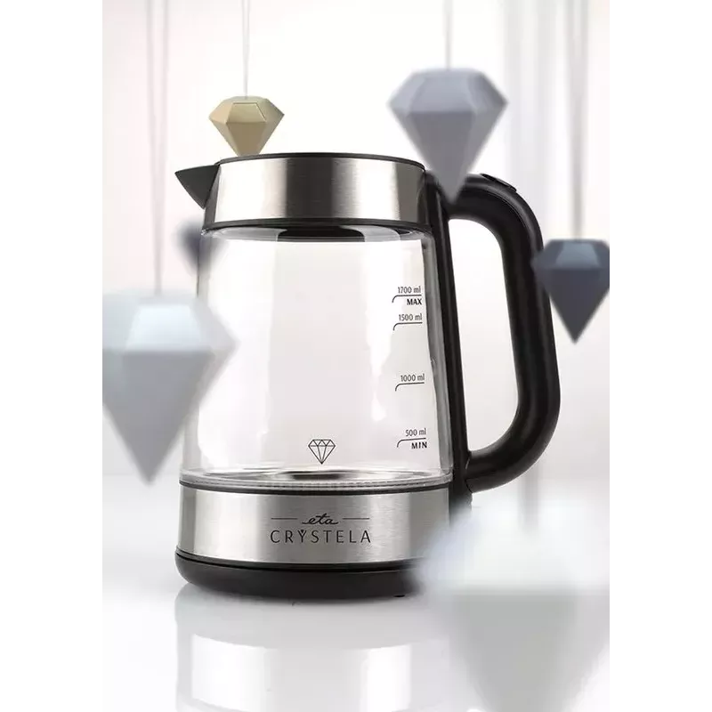 Elektrinis virdulys ETA Crystela 1,7 l 2200 W Juodas Nerūdijantis plienas Skaidrus