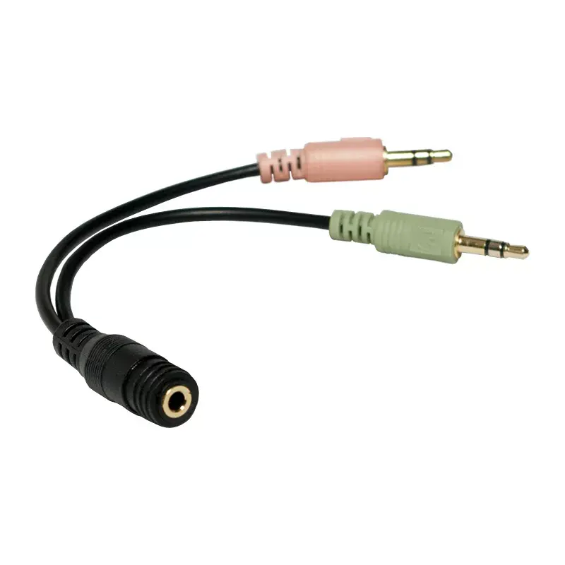 Garso adapteris LogiLink CA0020 0,15 m 3,5 mm 2x3,5 mm juodas