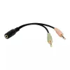 Garso adapteris LogiLink CA0020 0,15 m 3,5 mm 2x3,5 mm juodas