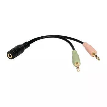 Garso adapteris LogiLink CA0020 0,15 m 3,5 mm 2x3,5 mm juodas