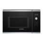 Įmontuojama mikrobangų krosnelė Bosch Serie 6 BFL554MS0 — 900 W, 25 L, sukamaisiais ir liečiamaisiais valdikliais, nerūdijantis plienas/juoda