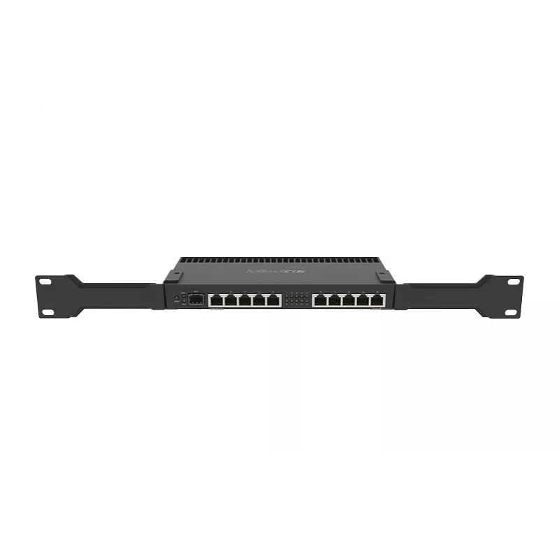 Laidinis maršrutizatorius MikroTik RB4011IGS+RM — 10x Gigabit RJ-45, 1x SFP+, 1,4 GHz 4 branduoliai, 1 GB RAM, stovas 1U, PoE išėjimas