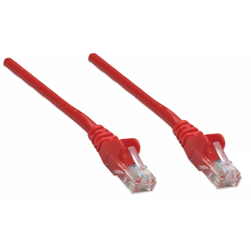 Goobay tinklo laidas Cat5e, 3 m, raudonas, CCA, U/UTP, PVC, RJ45, auksuoti kontaktai, apsauga nuo užkliuvimo, su batais, visą gyvenimą galiojanti garantija