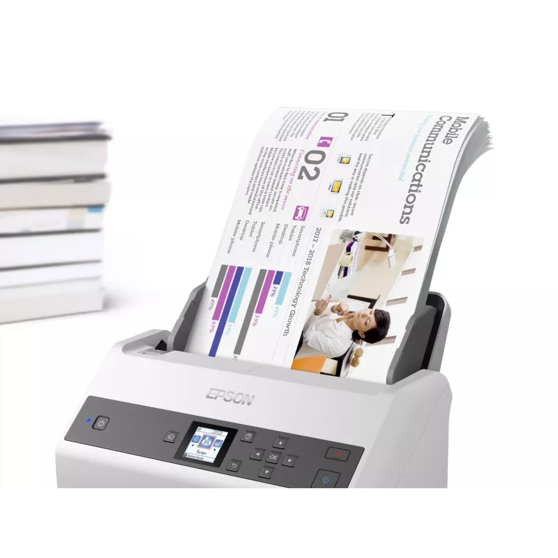Epson WorkForce DS-870 lakštinis skaitytuvas 600 x 600 DPI A4 pilkas, baltas