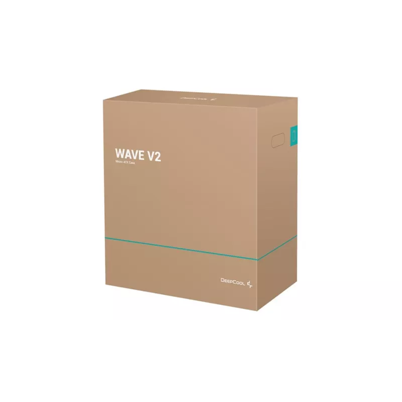 Korpusas DeepCool Wave V2 Mini Tower Juodas — microATX/Mini-ITX, 350×175×390 mm, GPU iki 34 cm, aušintuvo aukštis 14 cm
