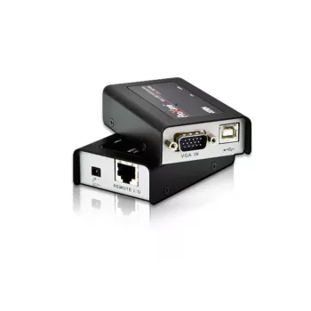 ATEN CE100 USB VGA KVM prailgintuvas 100 m, siųstuvas ir imtuvas, Cat5, 1920 x 1200 pikselių, juodas