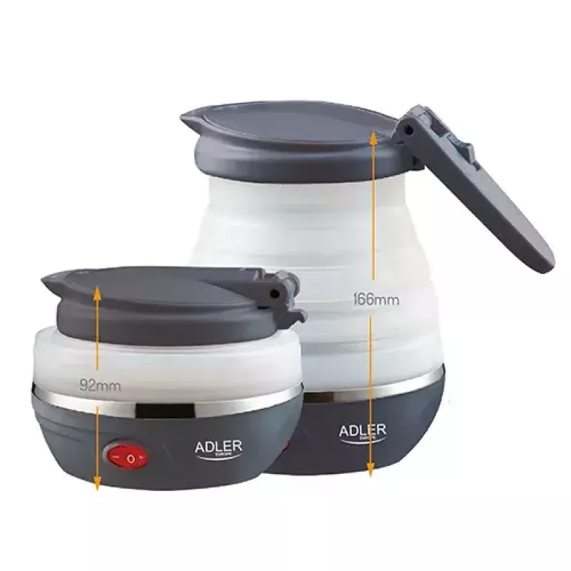 Elektrinis virdulys Adler AD 1279 – 0,6 l, 750 W, sulankstomas silikoninis korpusas