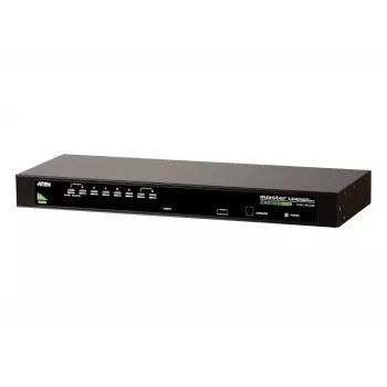 ATEN 8 prievadų USB-PS/2 VGA KVM jungiklis, 2048 x 1536 pikselių, QXGA, montuojamas į stelažą, 5 W, 1U, juodas
