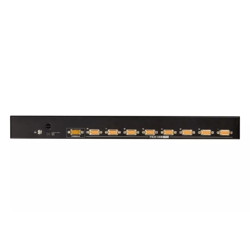 ATEN 8 prievadų USB-PS/2 VGA KVM jungiklis, 2048 x 1536 pikselių, QXGA, montuojamas į stelažą, 5 W, 1U, juodas