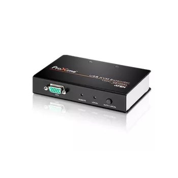 ATEN USB VGA KVM prailgintuvas (150 m), siųstuvas ir imtuvas, laidinis, Cat5e, 1920 x 1200, juoda/pilka